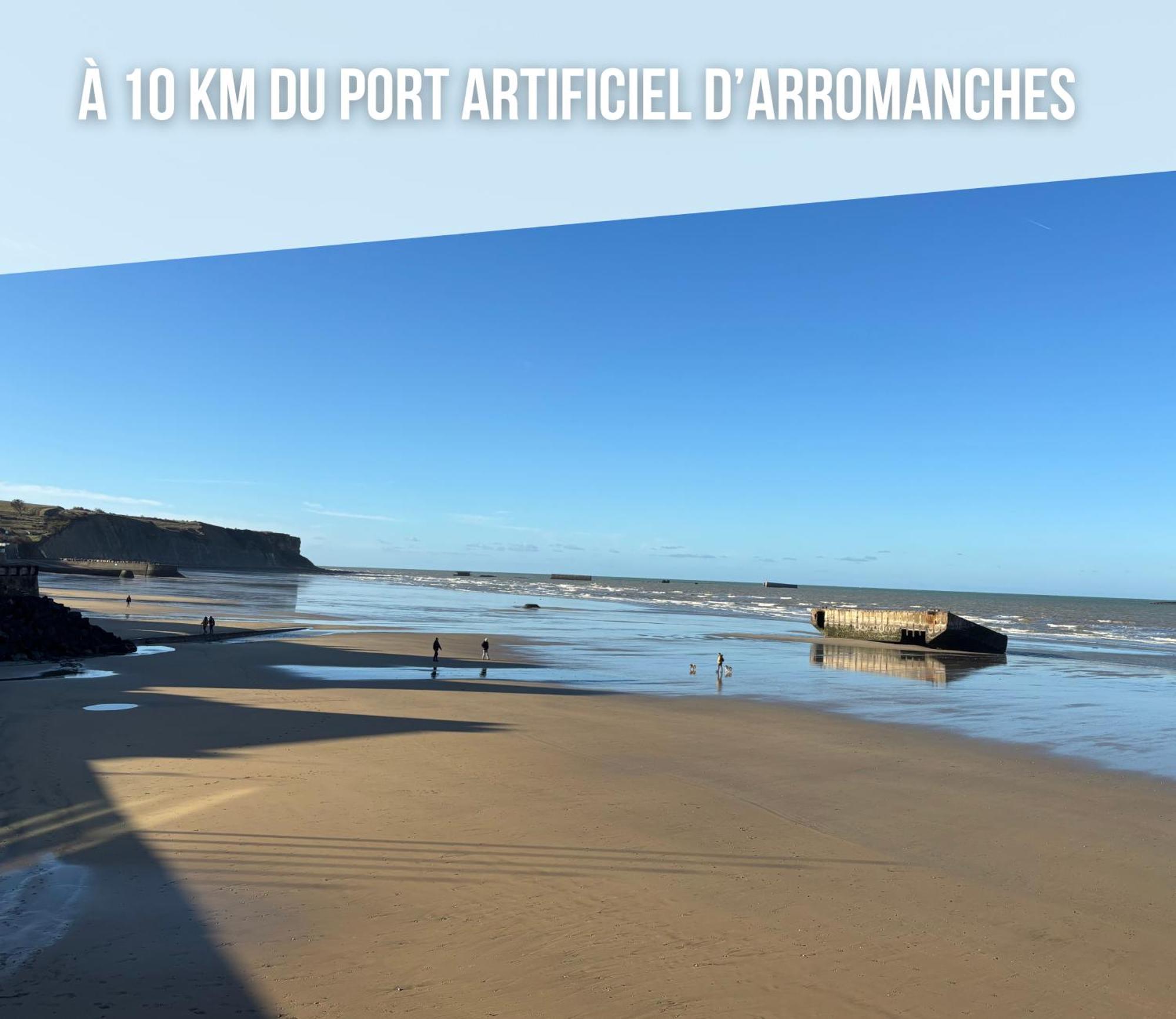 Maison De Campagne Lumineuse Spacieuse Dans Impasse Au Calme A Proximite D'Un Chateau Deux Verandas Grand Jardin Cabane Pour Velos, Pres Port En Bessin Et Bayeux, Proche Plages Du Debarquement Commes المظهر الخارجي الصورة
